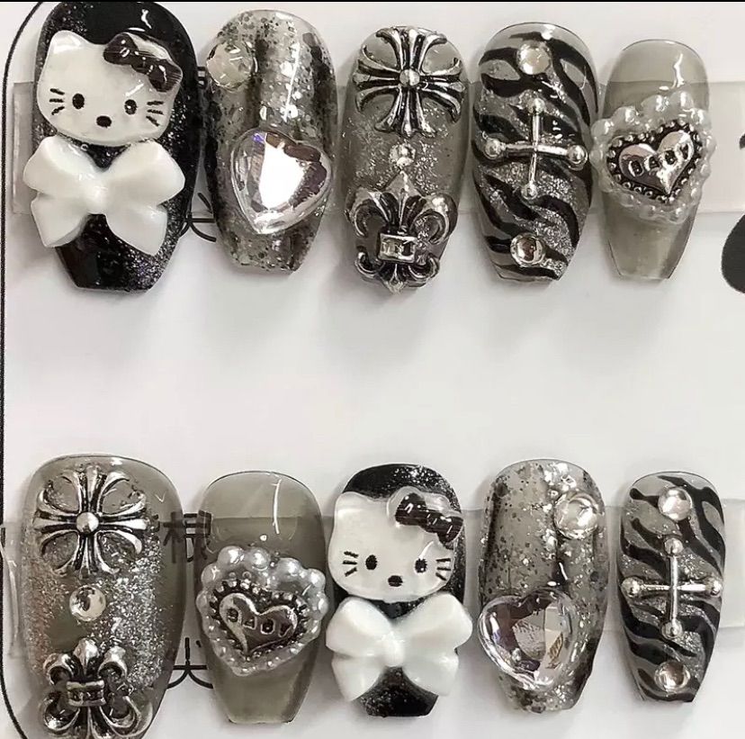 メタリック【32】ネイルチップ Y2k - ネイルチップ・付け爪 