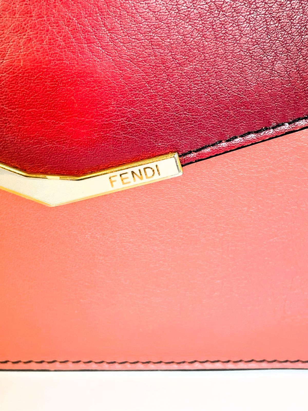 FENDI フェンディ クラッチバッグ レザー ボルドー トゥージュール FENDI - FENDI フェンディ クラッチバッグ レザー ボルドー