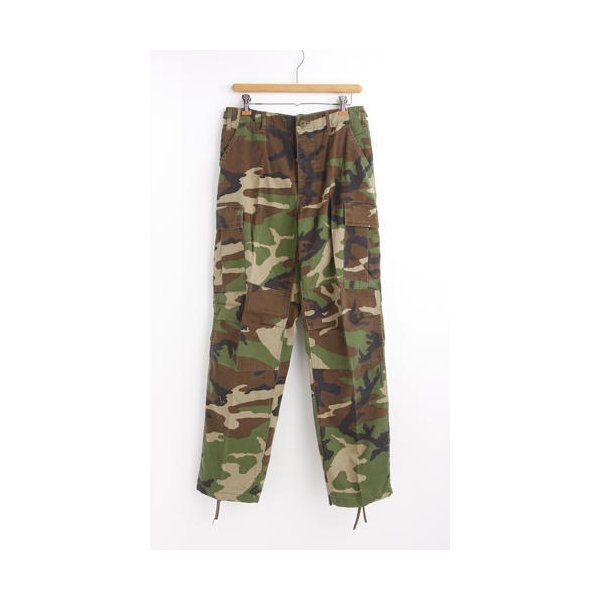 アメリカ軍 BDU カーゴパンツ Ｌサイズ ウットランド リップストップ YN521007 レプリカ ミリタリーパンツ 軍モノ 迷彩服