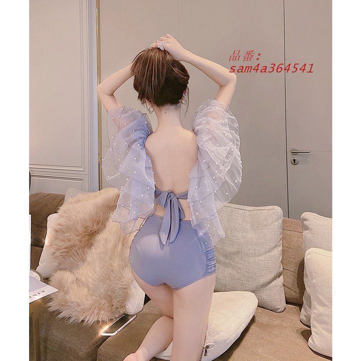 水着 タンキニ 2点セット水着 ティアード袖 ドット柄メッシュ レディース セクシー ワンピース水着 ビーチ 体型カバー 春 ミズギ 夏 海 am4a364541 DECORATOM_COM_BR