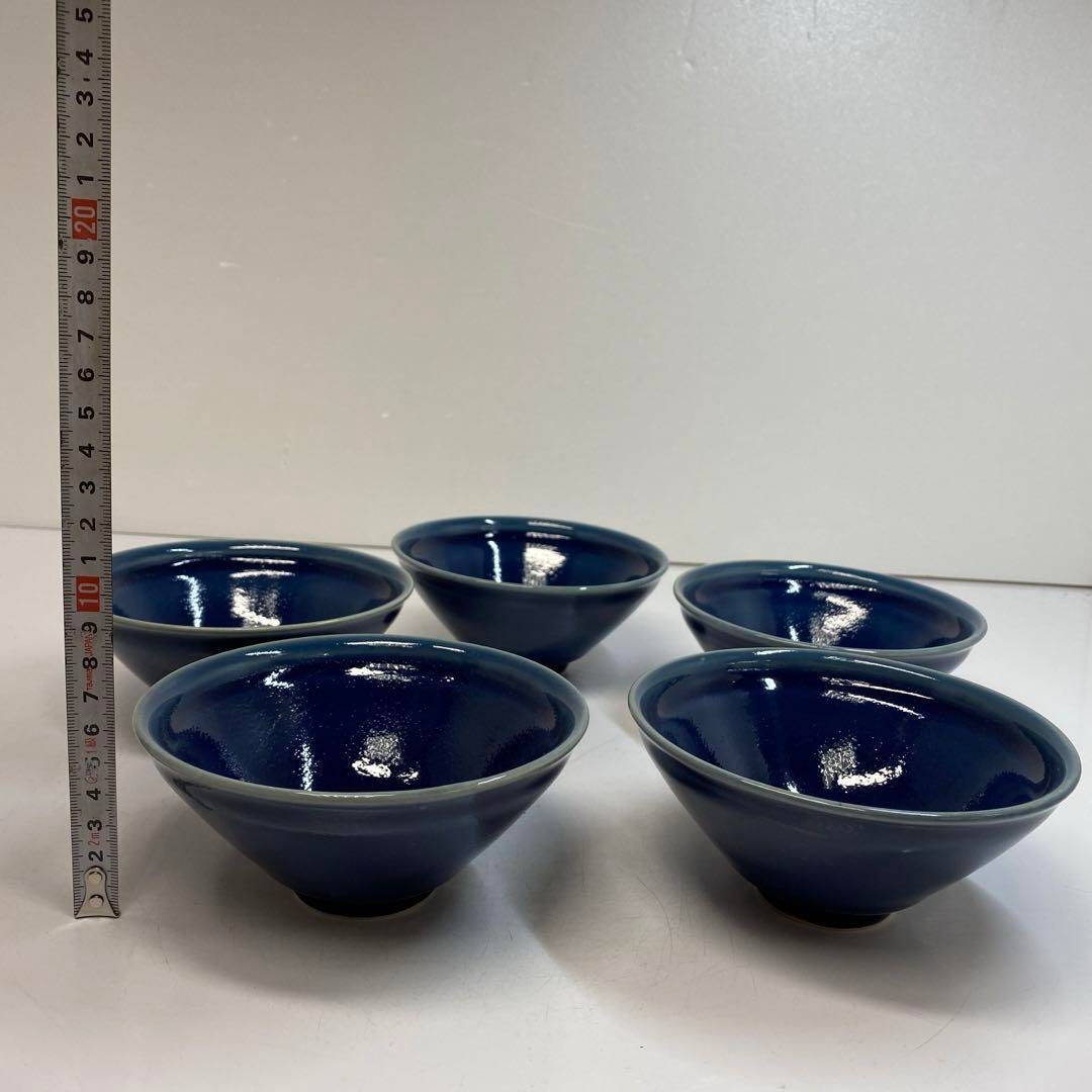 春水 瑠璃釉 天目茶碗 5客 共箱 タコサ 東さ6-0418① - メルカリ