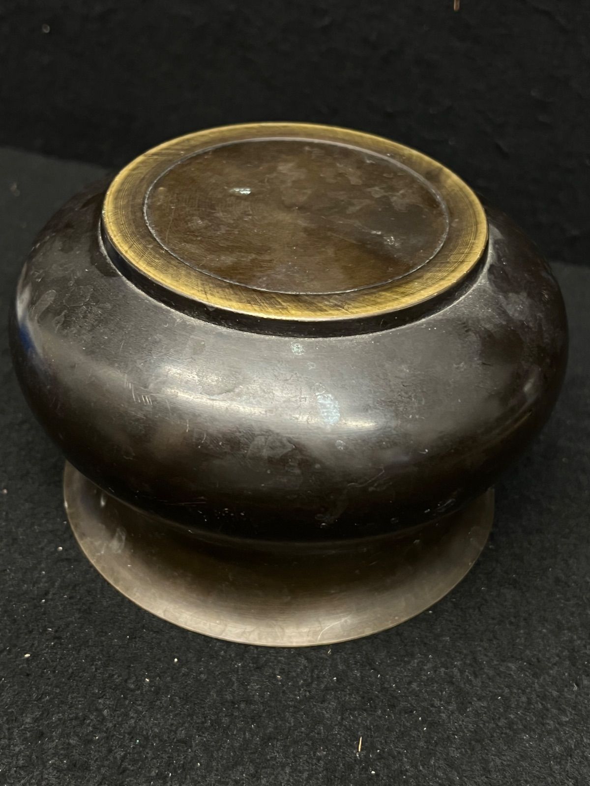 唐銅建水 】 茶こぼし茶道具 骨董品 青銅 唐銅 唐銅建水 】