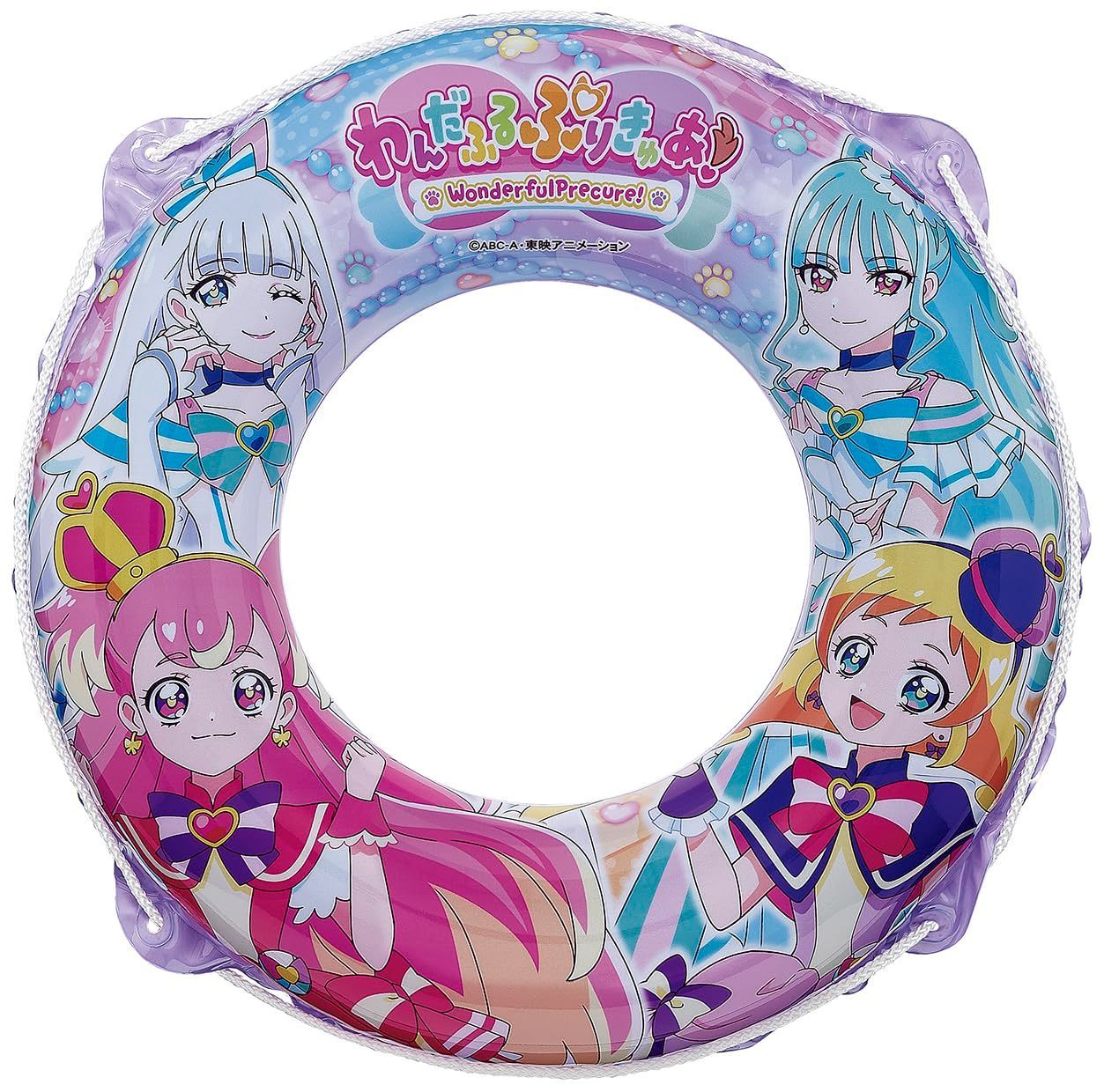 2024年 60cmモデル イガラシ わんだふるぷりきゅあ! うきわ 60cm(ロープ付き) AFC-160V 膨らんだ状態のウキワの内周は約85~90cm