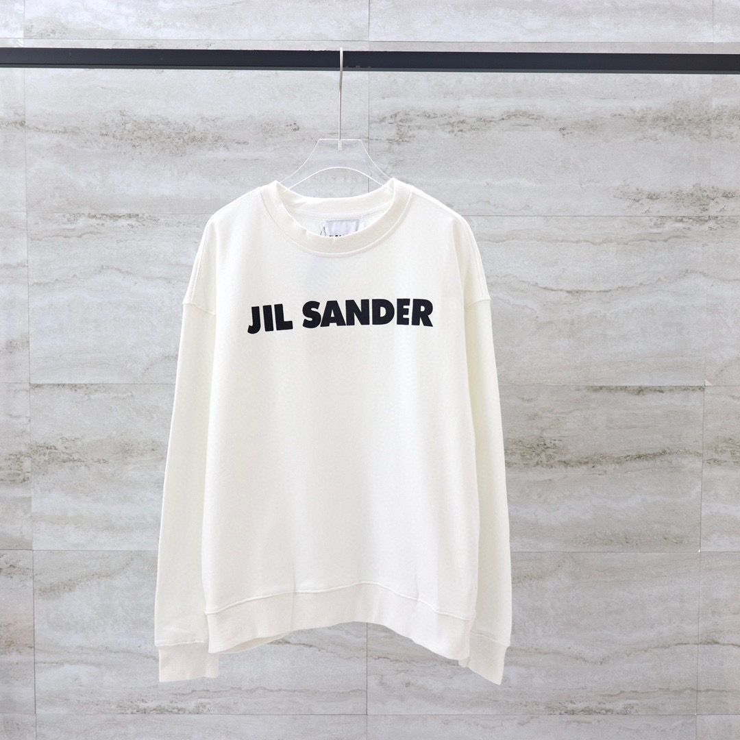 新品☆JIL SANDER ジルサンダー Logo Long Sleeve tee 長袖シャツ WHITE 白 ロンT  男女兼用 ユニセックス SIZE M