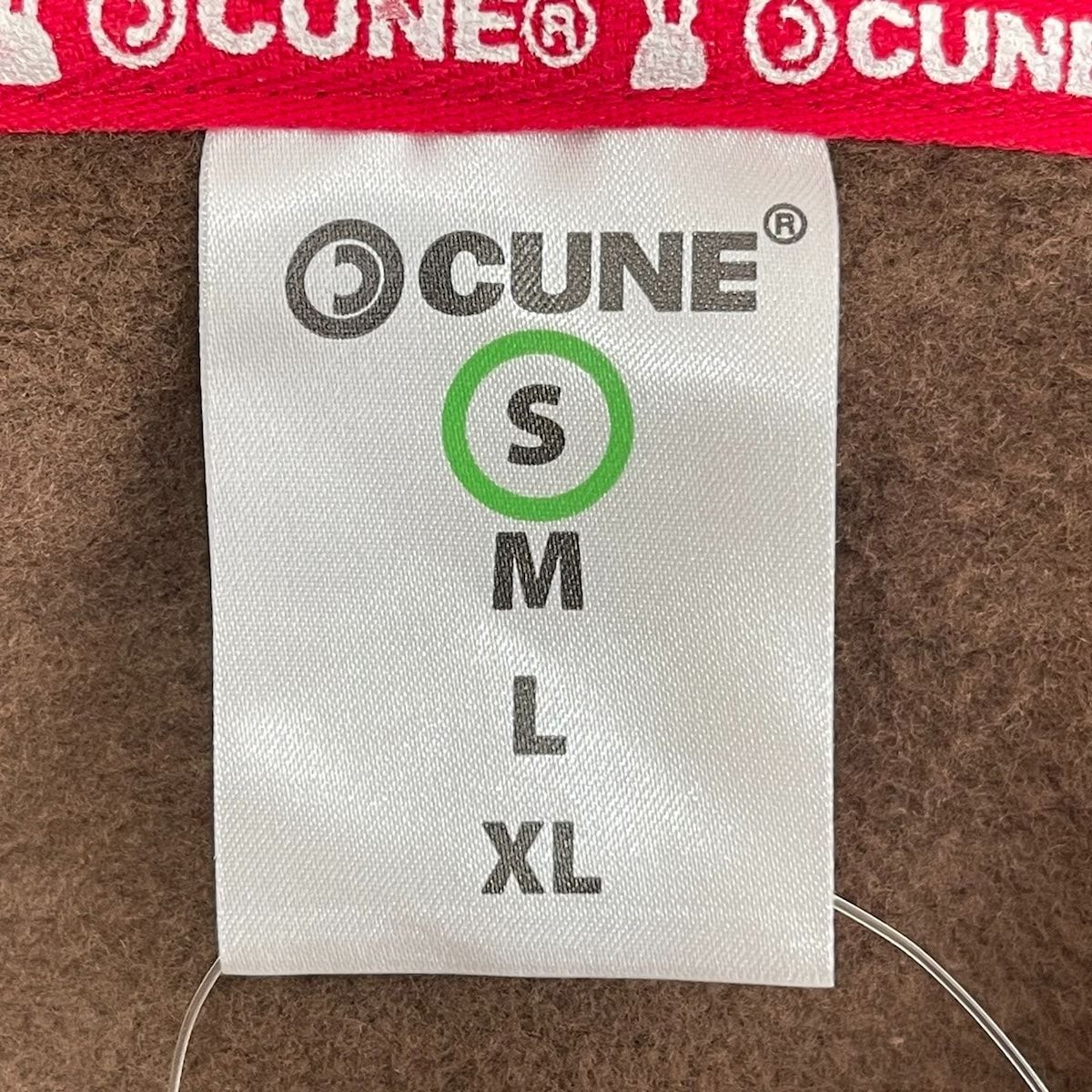 CUNE(キューン) パーカー サイズS レディース美品  - ダークブラウン×白 長袖/ネコ/ジップアップ