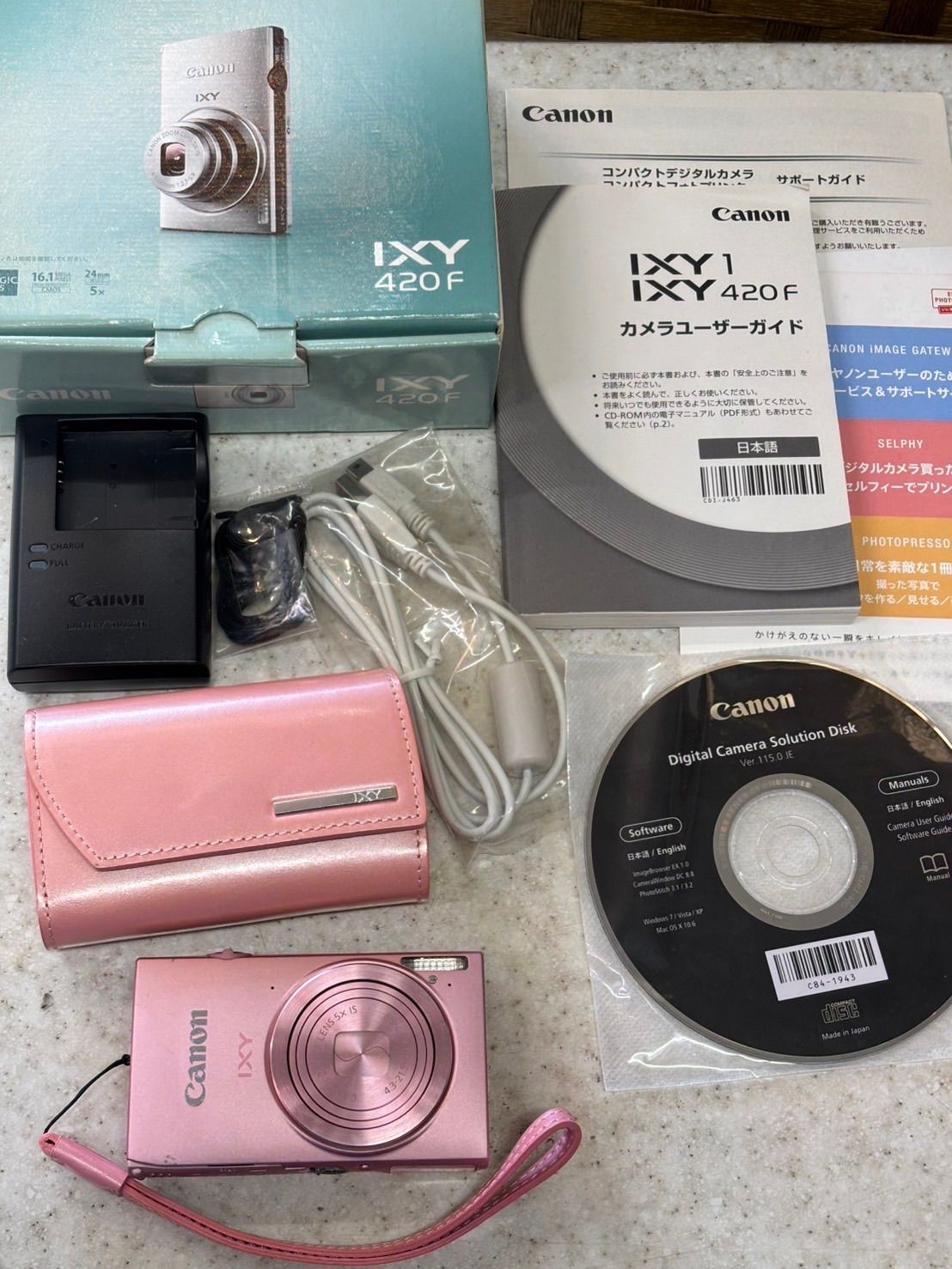 ◎Canon キャノン IXY 420F デジタルカメラ ピンク ケース付き