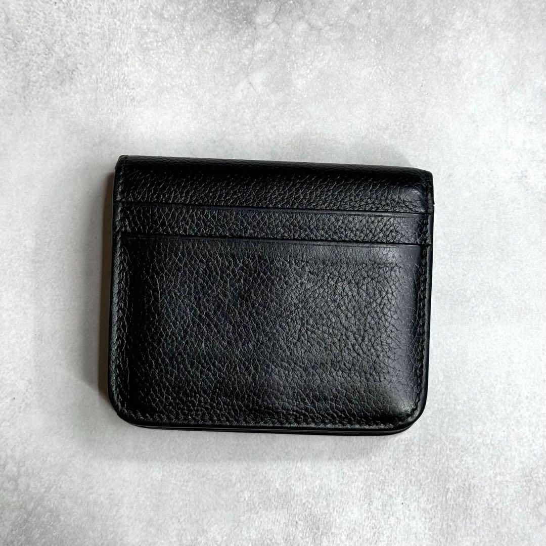 バレンシアガ 折り財布 BBロゴ 金具 レザー ブラック ジップ