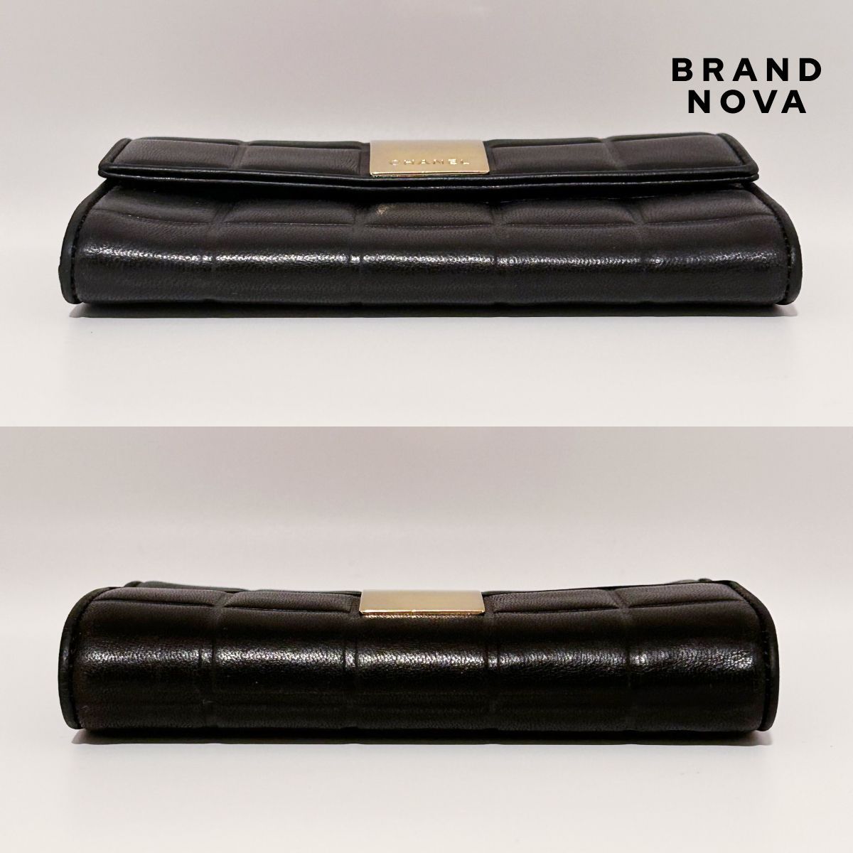CHANEL シャネル チョコバー コンパクト ジップウォレット 二つ折り 