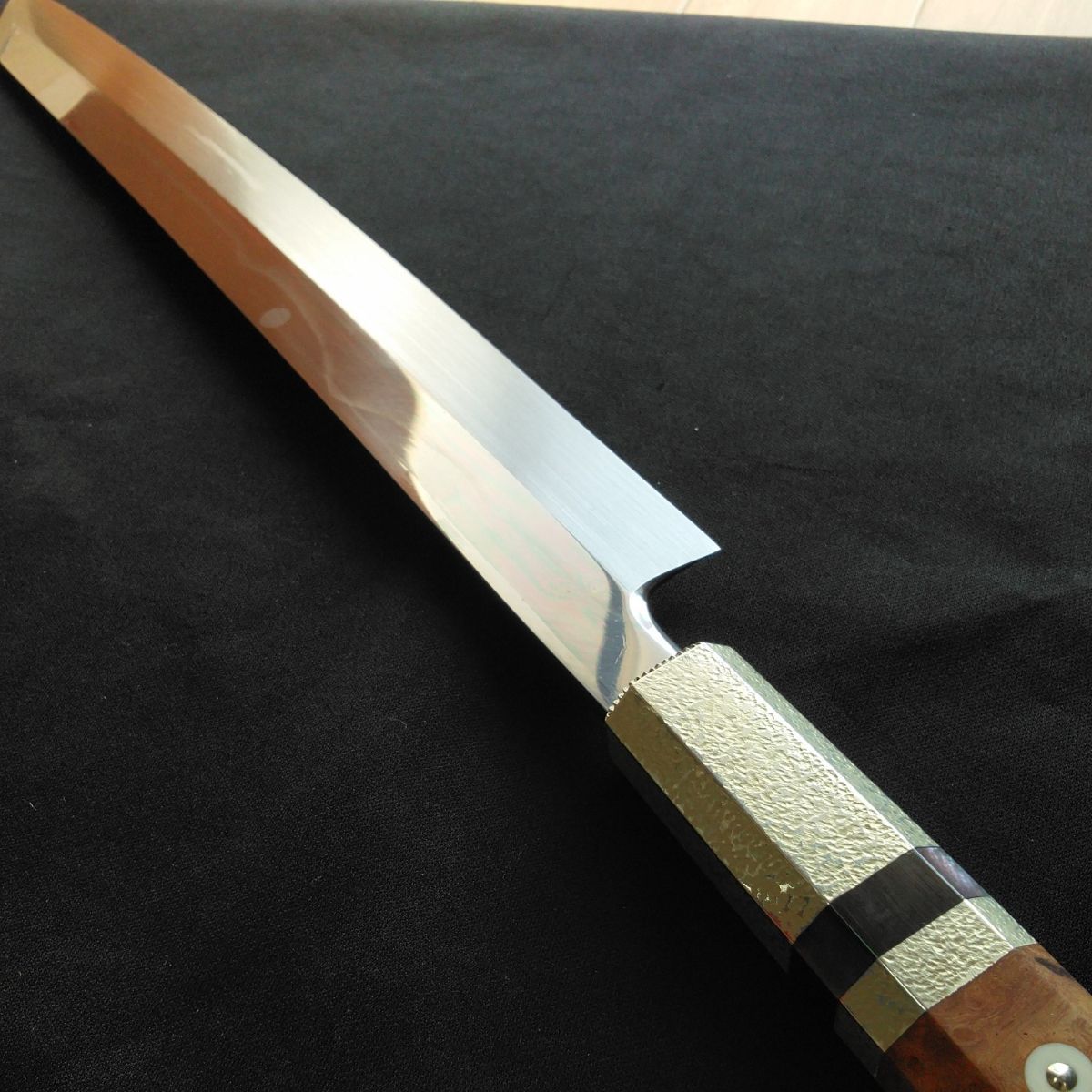 城山刃物尺二柳刃包丁新品表裏鏡面加工