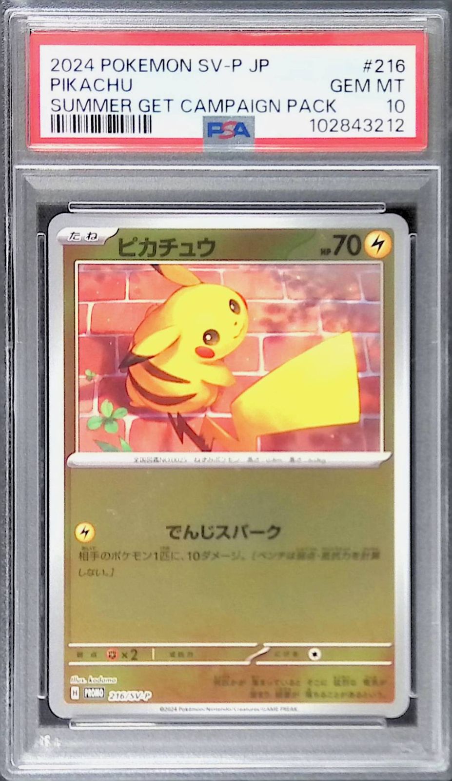PSA10】ピカチュウ P [SV-P 218](「ポケカの夏がキタ！) PSA10