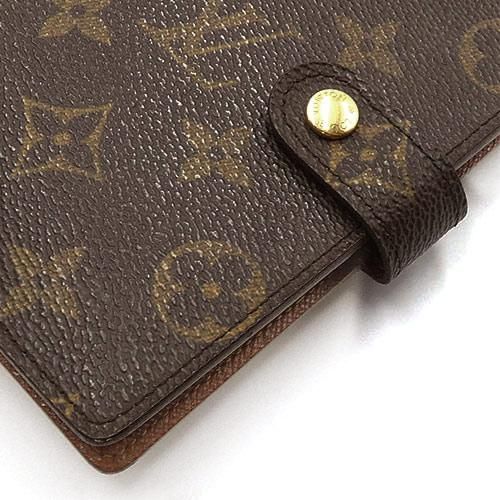 ルイヴィトン 手帳 LOUIS VUITTON モノグラム アジェンダPM ダイアリー 手帳カバー ブラウン ゴールド金具 R20005 04308