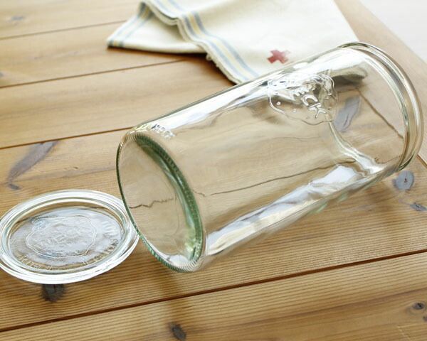 ウェック ストレートシェイプ WE 974 ガラスキャニスター1550 ml 直径Lサイズ セット 耐熱 電子レンジ対応 おしゃれ ギフト 結婚祝い プレゼント 贈り物 ギフトセット