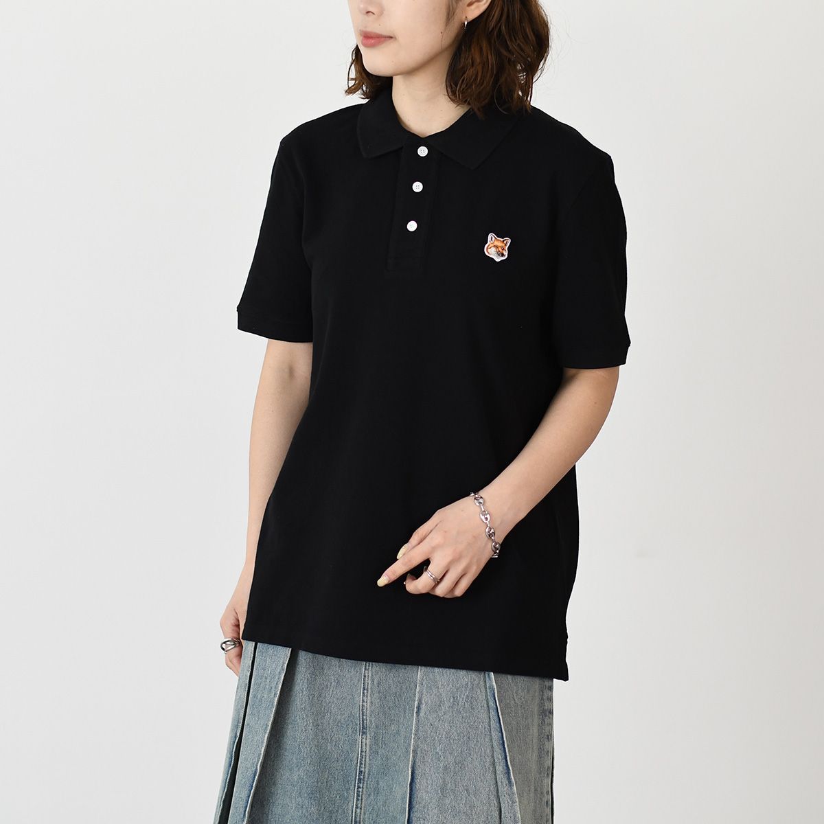 MAISON KITSUNE フォックスヘッド ポロ 関税込[MAISON KITSUNE