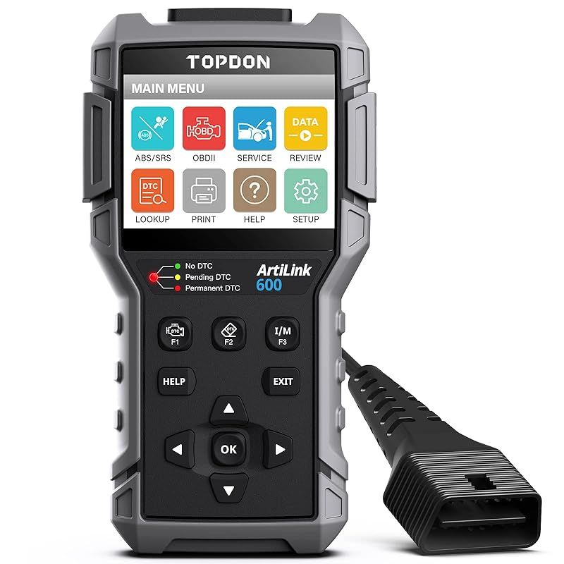 TOPDON AL600 obd2 車 診断機 日本語 スキャンツール 12V車用故障診断機 コードリーダー ABS & SRS スキャナ診断ツール  アクティブ テスト - メルカリ