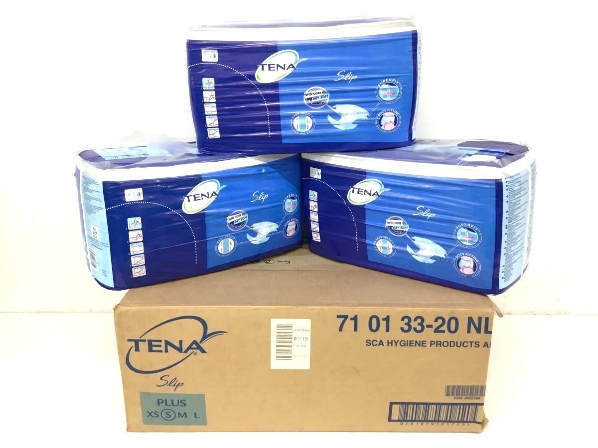 56f4 90枚♪ユニ チャーム 大人用紙オムツ TENA Slip PLUS SMALL 30枚入ⅹ3袋