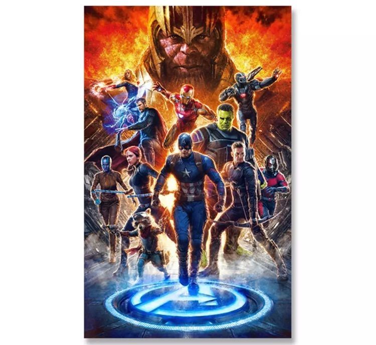 新品【A3】アベンジャーズ 映画 ポスター キャンバス エンドゲーム