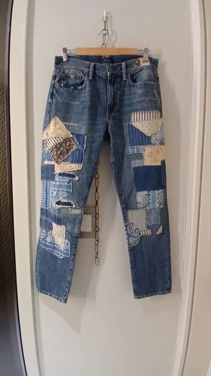 ポロ Ralph Lauren ラルフローレン パッチワーク デニム パンツ