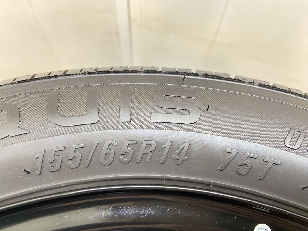 155/65R14 MARQUIS CST MR61 ダイハツ純正 14x4.5 100-4穴 中古タイヤ 