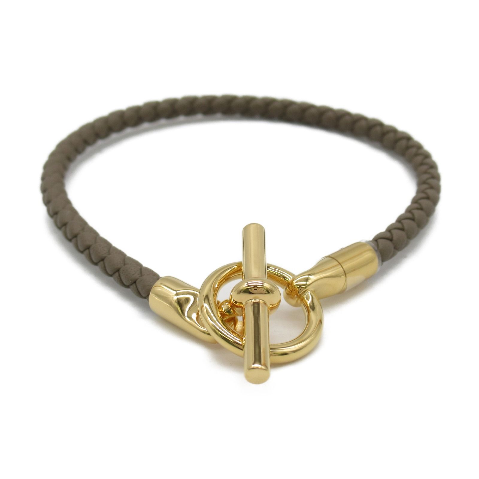 新品！HERMES グレナンブレスレット　エトゥープ HERMES エルメス ブレスレット レザーブレスレット グレナン