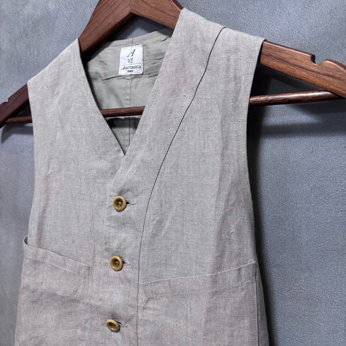 アナトミカ　サガンベスト　S　ANATOMICA　フランス製 SAGAN VEST ENGLISH MOLESKIN “BLACK” | ANATOMICA SAPPORO