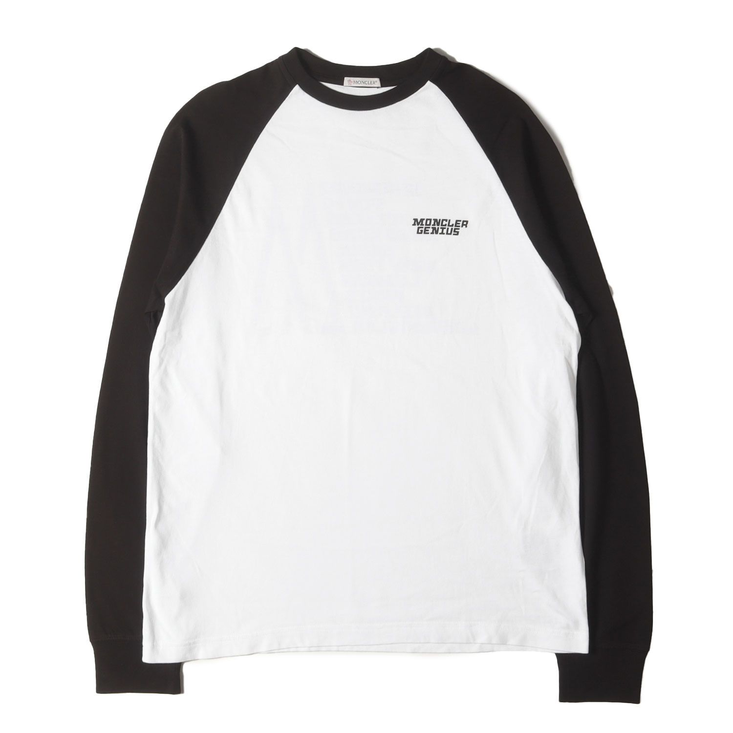 美品】MONCLER モンクレール Tシャツ ホワイト ブラック 白黒 サイズ:M 