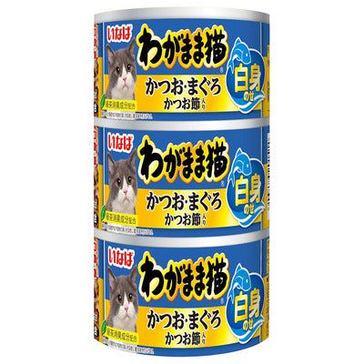 いなば わがまま猫 白身のせ かつお まぐろ かつお節入り 140g×3缶 1ケース54缶
