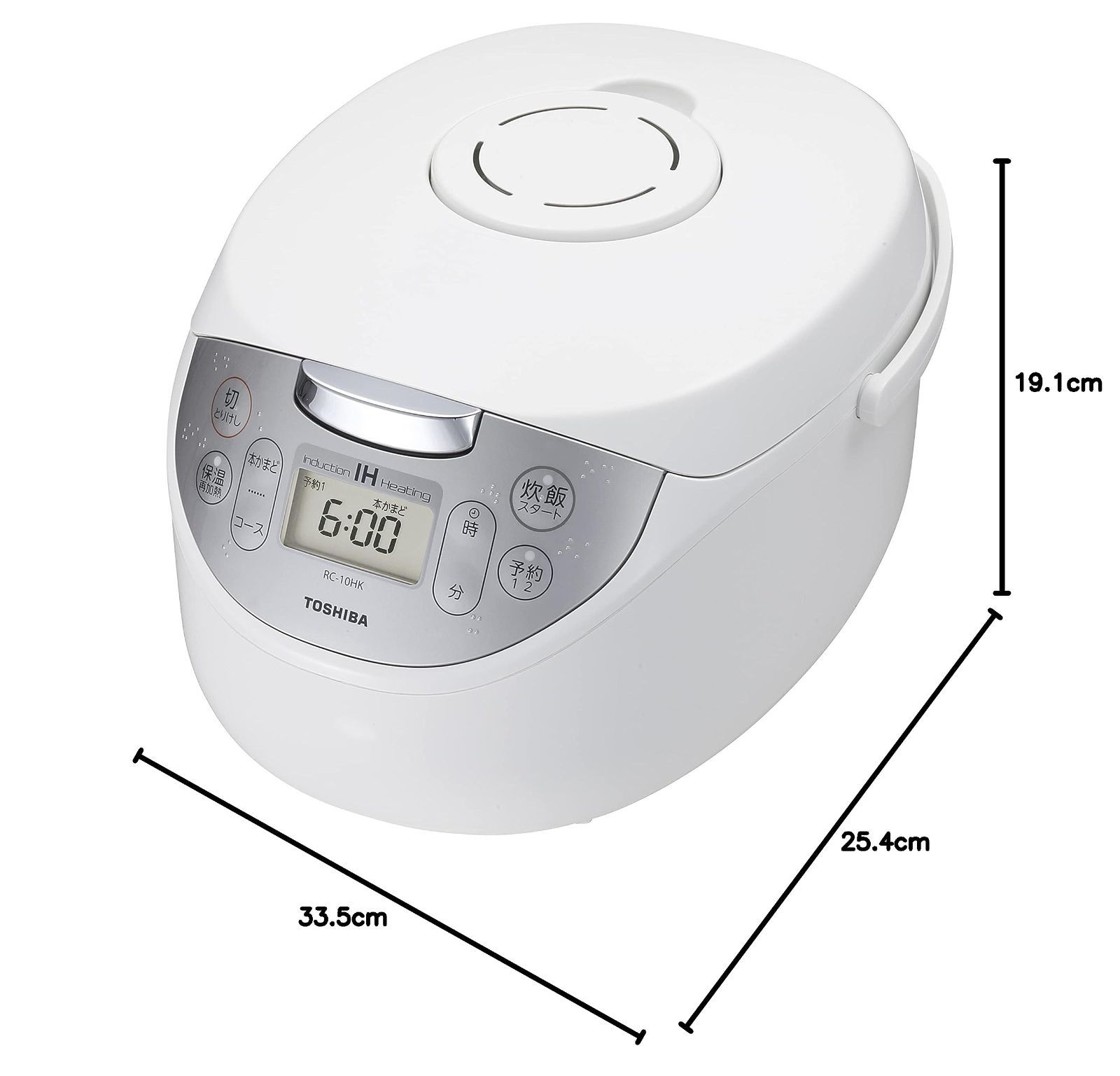 在庫処分】ホワイト RC-10HK(W) 保温白米24時間 かまど銅コート IH