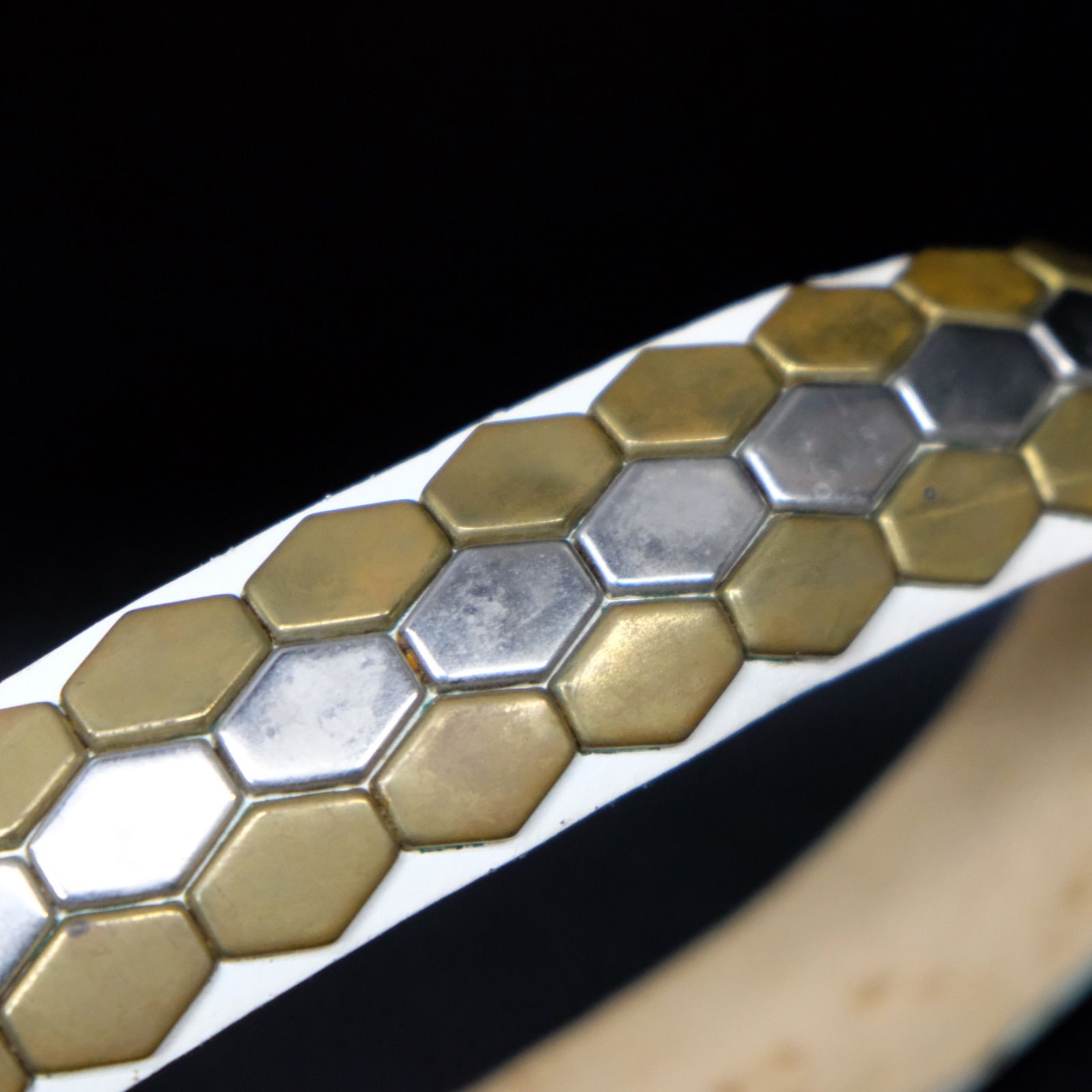 未使用 WENDY'S of LONDON 3連ヘキサゴンスタッズベルト Lサイズ/84