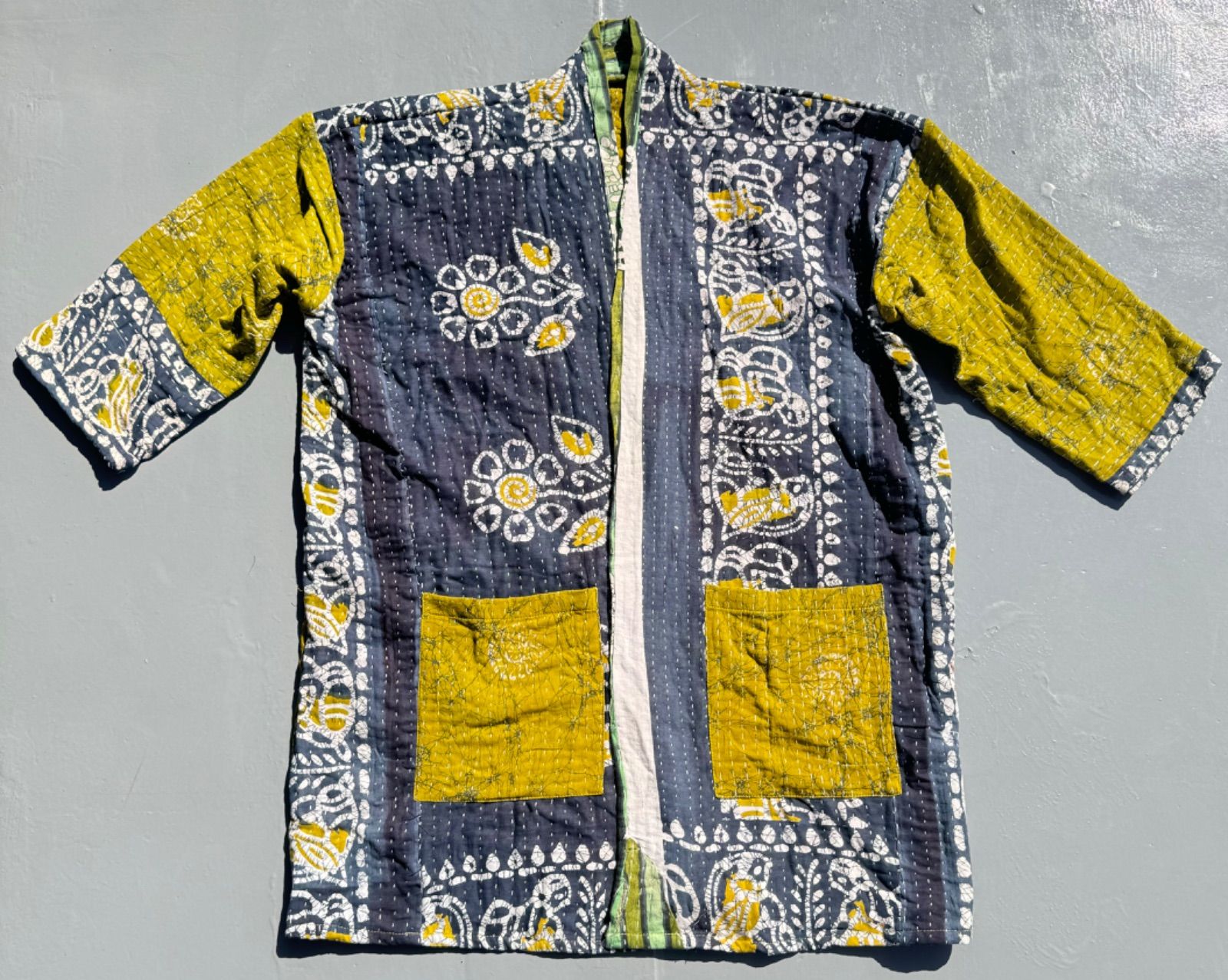 GK128 グドゥリー ジャケット ラリーキルト カンタ刺繍 刺し子 手刺繍