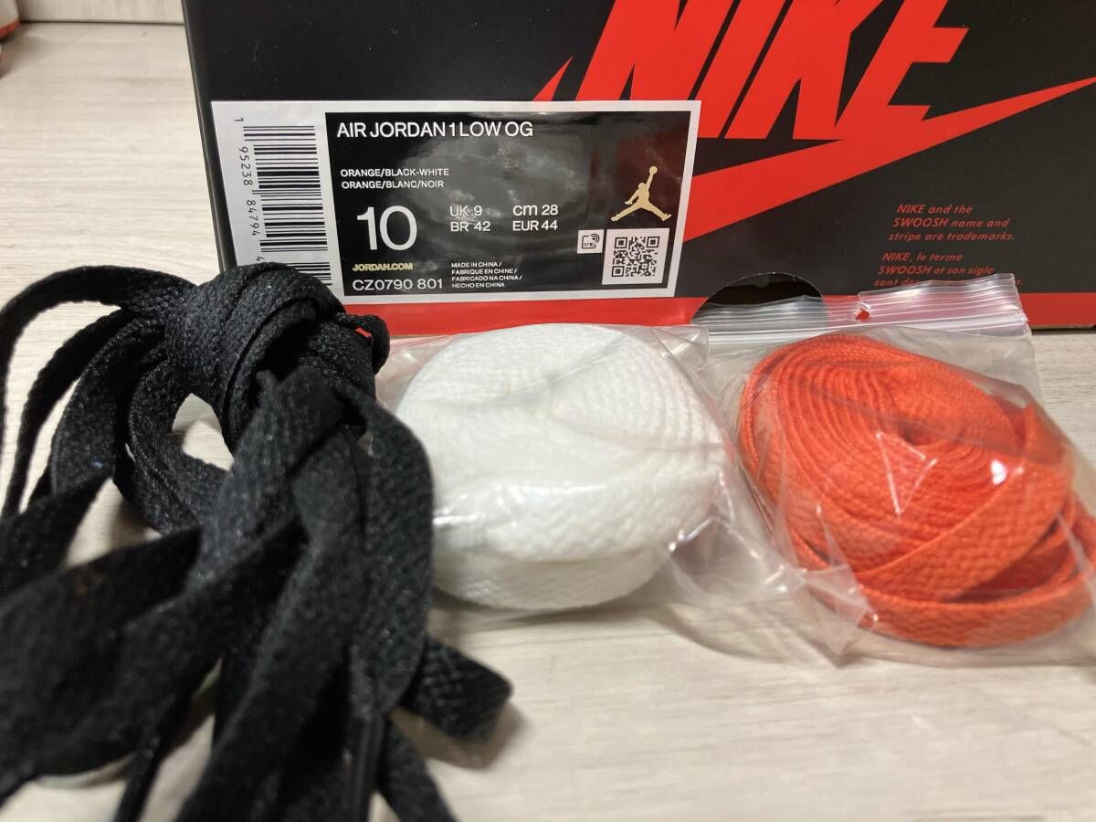 NIKE ナイキ AIR JORDAN 1 LOW OG ORANGE/BLACK-WHITE サイズ28.0cm 