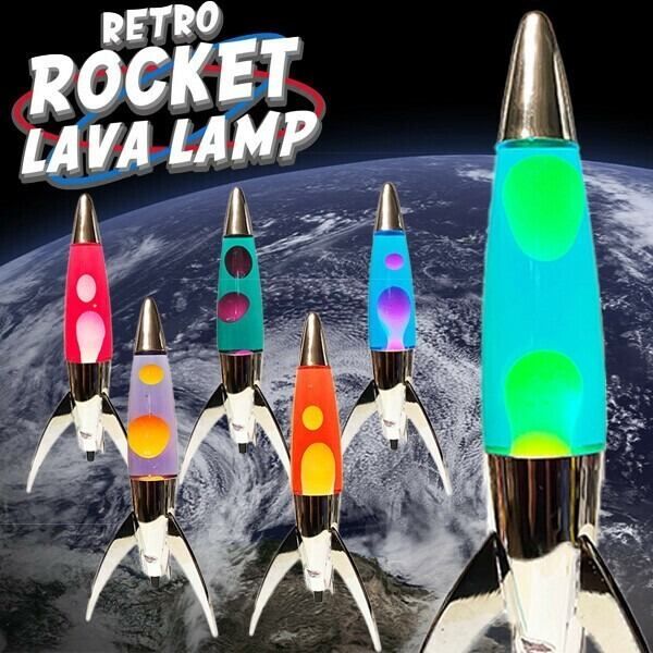 全4種 レトロ ロケット ラバ ランプ アメリカン雑貨