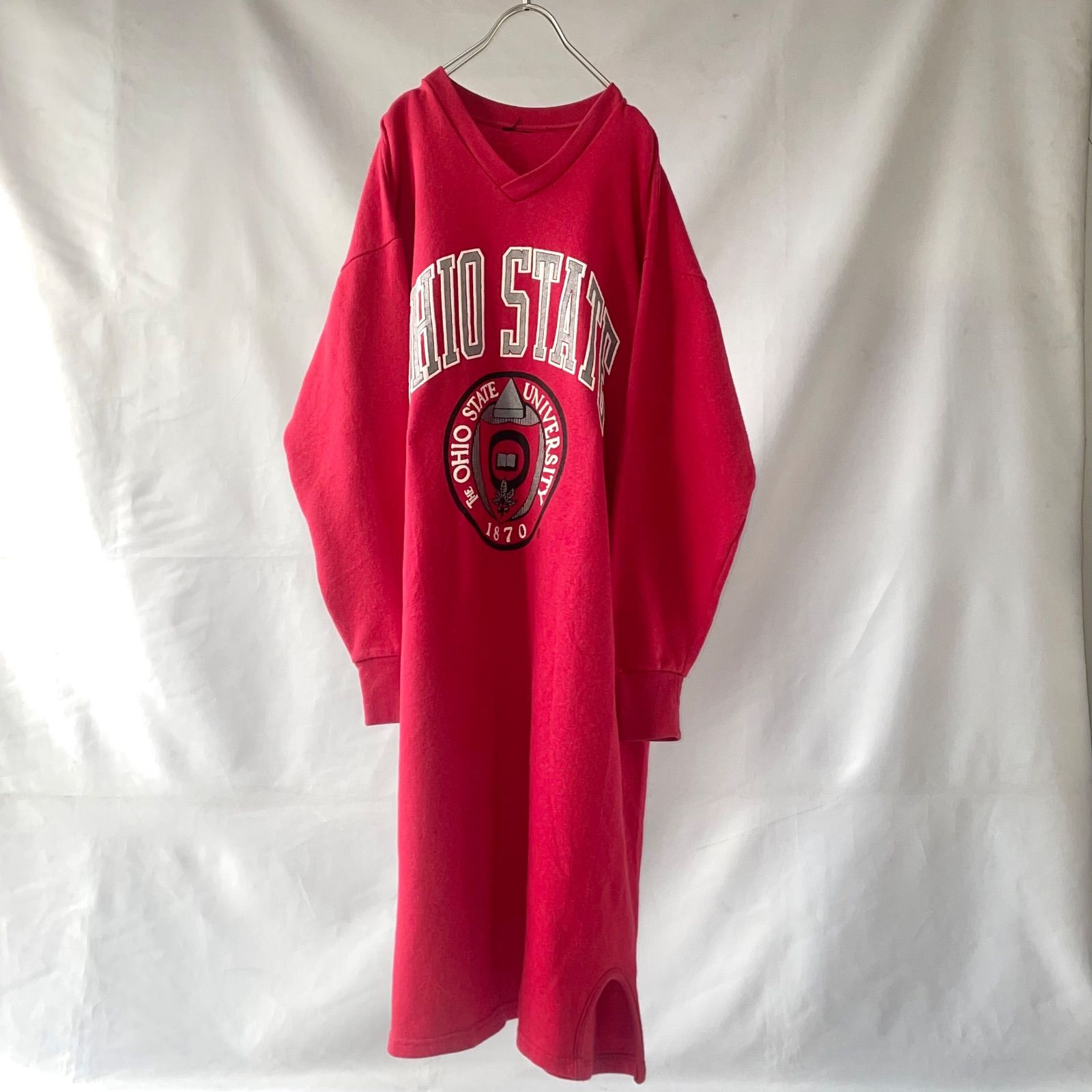 vintage Ohio State オハイオステート カレッジプリント 赤 スウェット