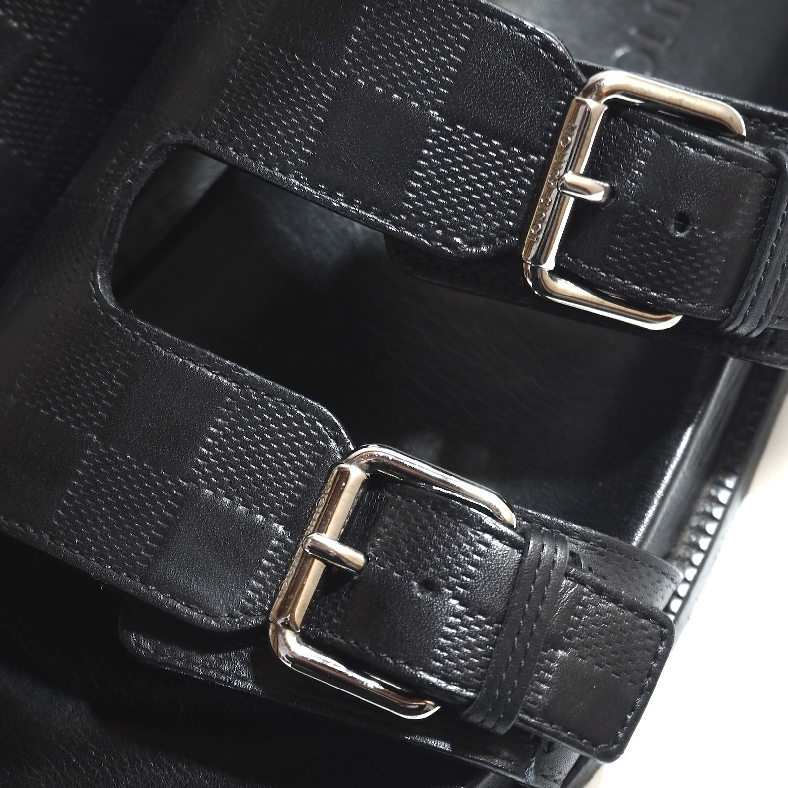 良品 ルイヴィトン Louis Vuitton ダミエ レザー サンダル 7