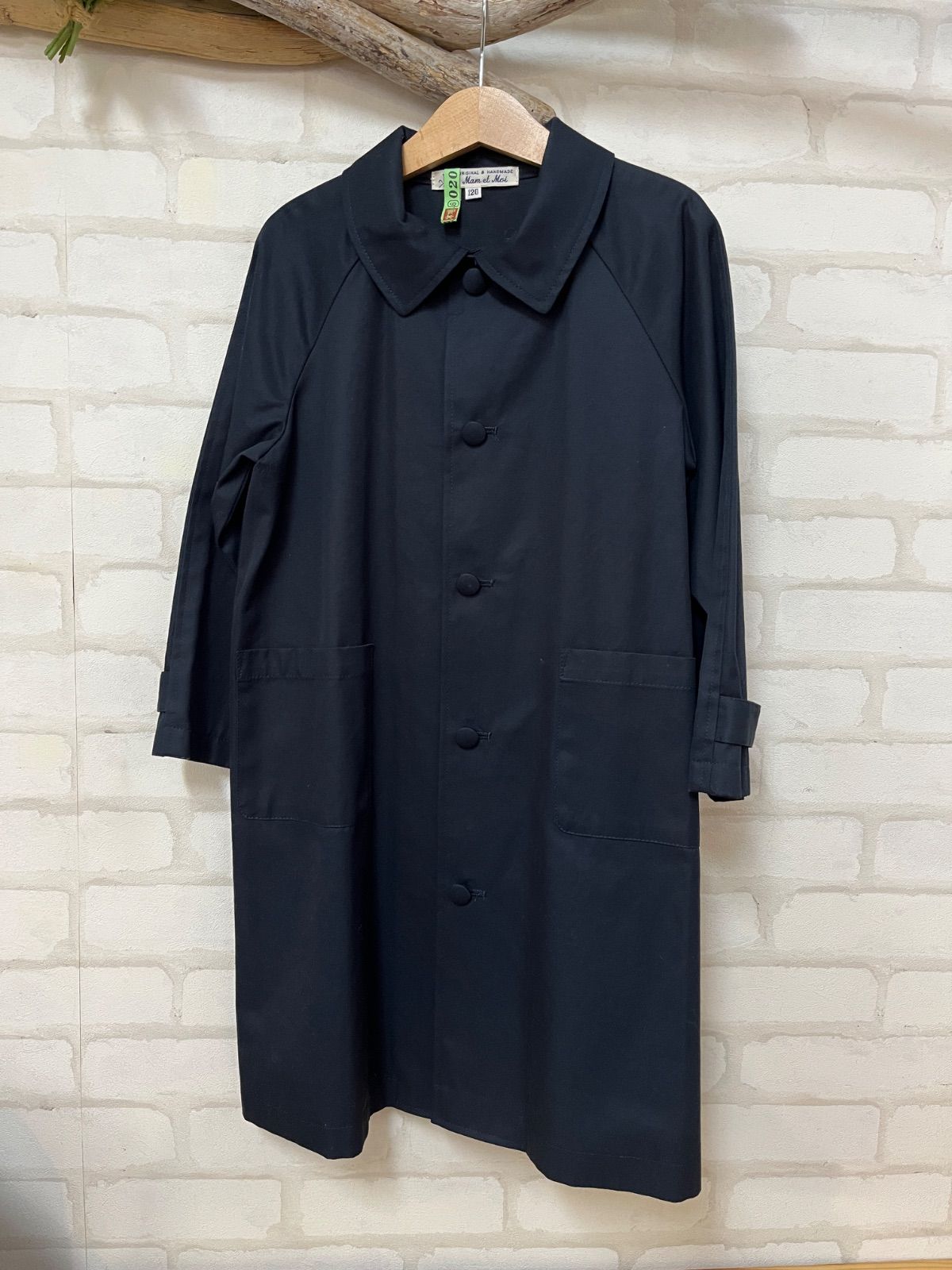 103 子供服 ブランド マムエモア コート 120㎝ クリーニング済み 送料無料 お受験 面接 日本製