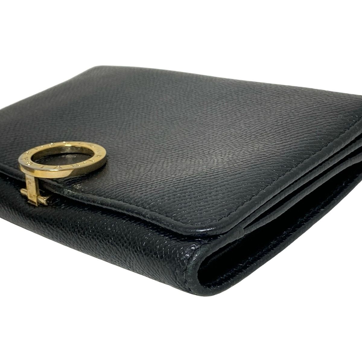 160 極上美品 BVLGARI ブルガリ 2つ折り財布 BVLGARI(ブルガリ) 2つ折り財布 ブルガリブルガリ 黒×ゴールド