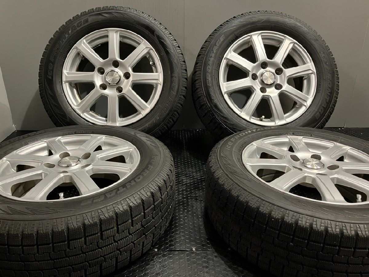 【ice FRONTAGE 195/65R15】スタッドレス【SPORT GRAHT 15インチ 6J5HPCD114.3+45】バリ溝 アイシス ヴォクシー等　(TF981)クレジットカード QRコード決済可能 ice FRONTAGE 195/65R15】スタッドレス【SPORT GRAHT 15インチ