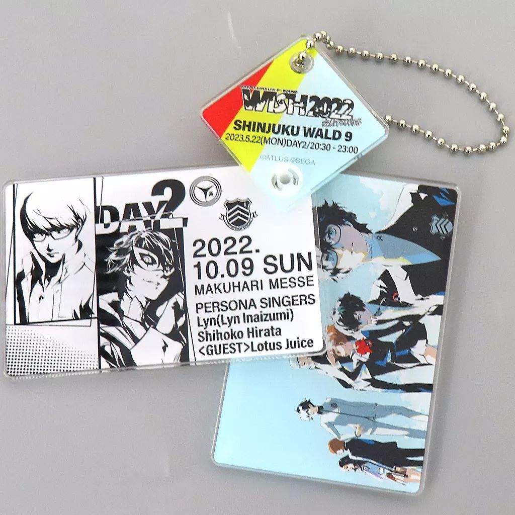キーホルダー 主人公 ペルソナ4＆ペルソナ5 3枚アクリルキーホルダー PERSONA SUPER LIVE P-SOUND WISH 2025 ～交差する旅路～ 新宿バルト9 グッズ付きチケット DAY2
