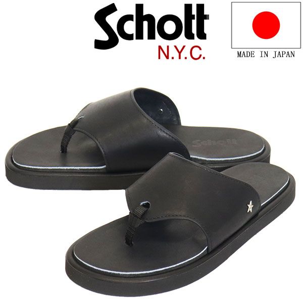 Schott ショット S25318 Wrangler Thong ラングラー トング サンダル シューズ 全2色 010BLACK M-26.0cm-27.0cm