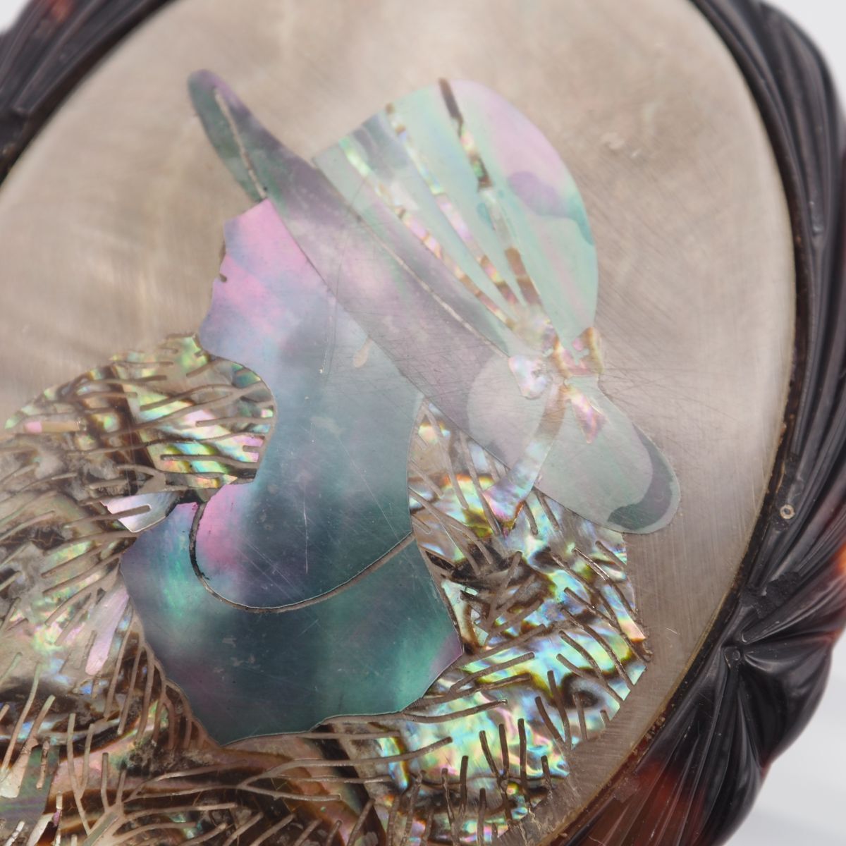 ブローチ 女性横顔