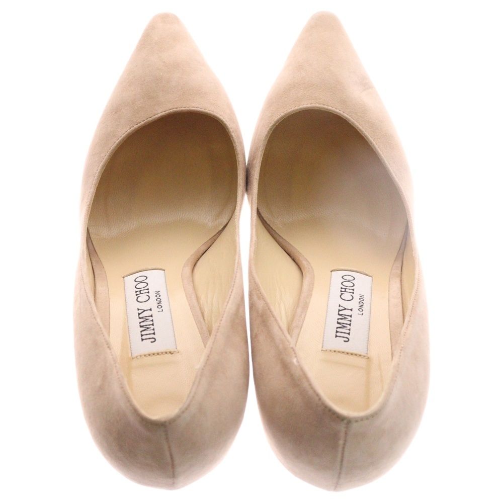 JIMMY CHOO スウェードベージュパンプス　37 JIMMY CHOO (ジミーチュウ) ヒールパンプス スウェード シューズ