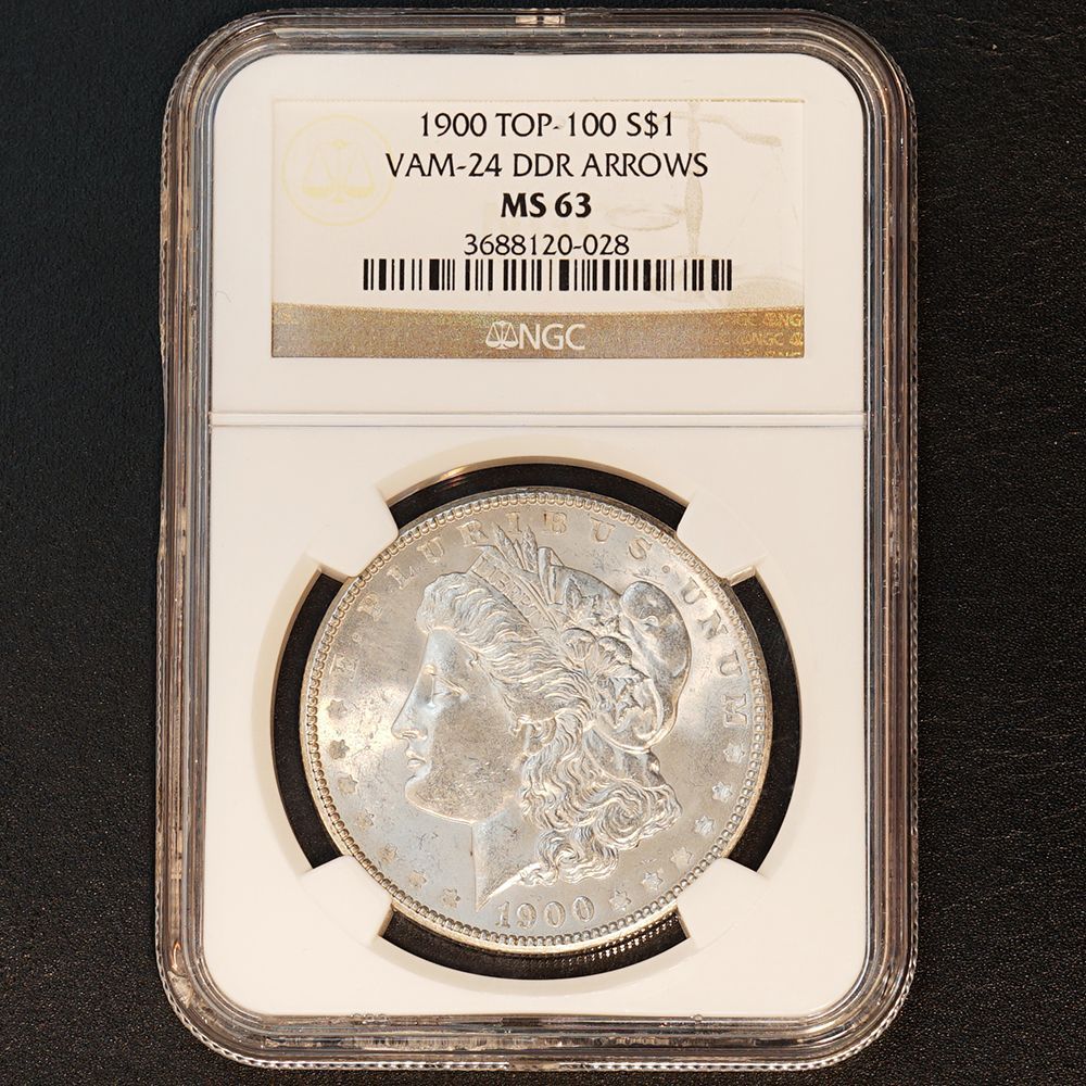 モルガンダラー 1900年 1ドル銀貨 NGC MS63 鑑定品 VAM-24 DDR ARROWS