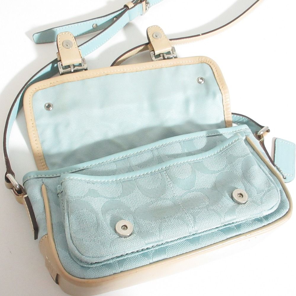 COACH コーチ シグネチャー キャンバス ショルダーバッグ 6844 ライト