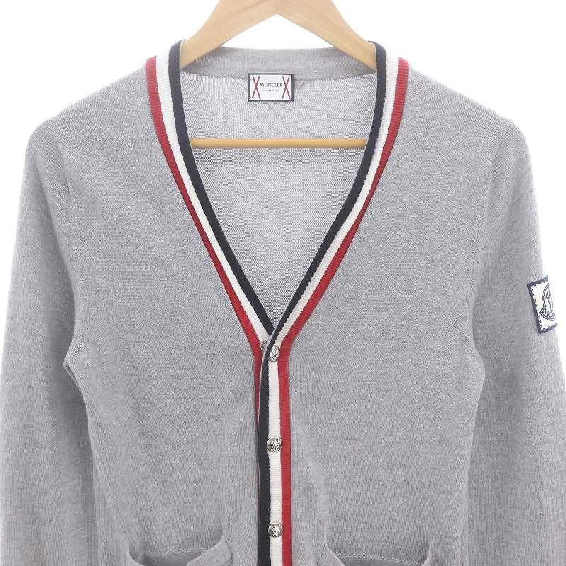 モンクレール MONCLER ガムブルー GAMME BLEU MAGLIONE tricot cardigan ニット カーディガン 長袖 Vネック  スナップボタン XS グレー 黒 白 赤 /ES □OS - メルカリ