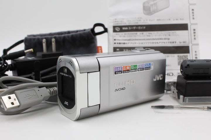 大容量バッテリー付き JVCケンウッド JVC EVERIO 内蔵メモリー64GB シルバー GZ-V590-S LE2025837