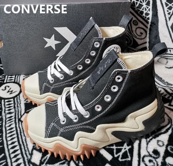 新品 未使用 CONVERSE ランスターモーション 厚底 ブラック スニーカー 男女兼用 - メルカリ