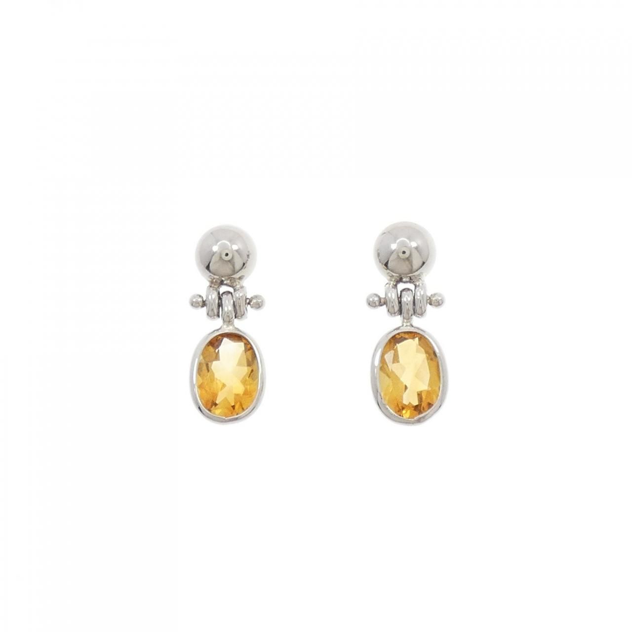 PT/PT900 シトリン ピアス - メルカリ 