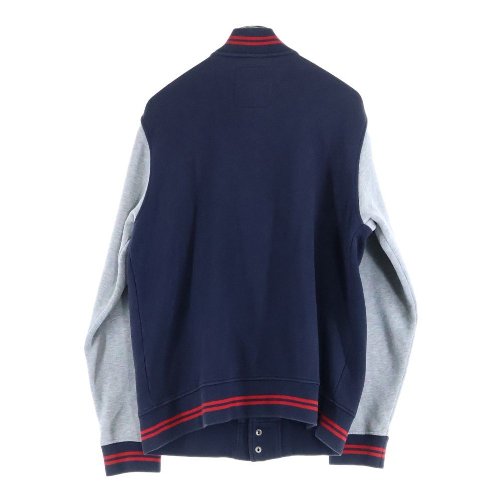 STUSSY ステューシー カレッジデザイン スウェット スタジャン ジャケット ネイビー グレー