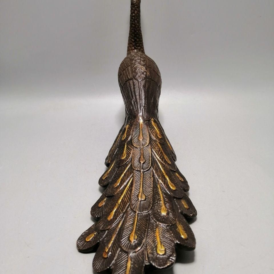 銅器 孔雀 装飾品 工芸品 置物 銅器 孔雀 装飾品 工芸品 置物