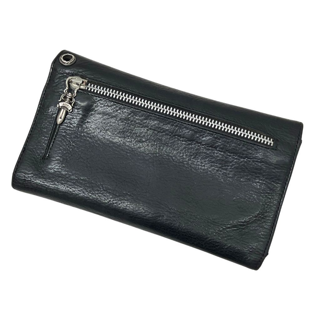 CHROME HEARTS クロムハーツ WAVE ウェーブ レザー ロング ウォレット