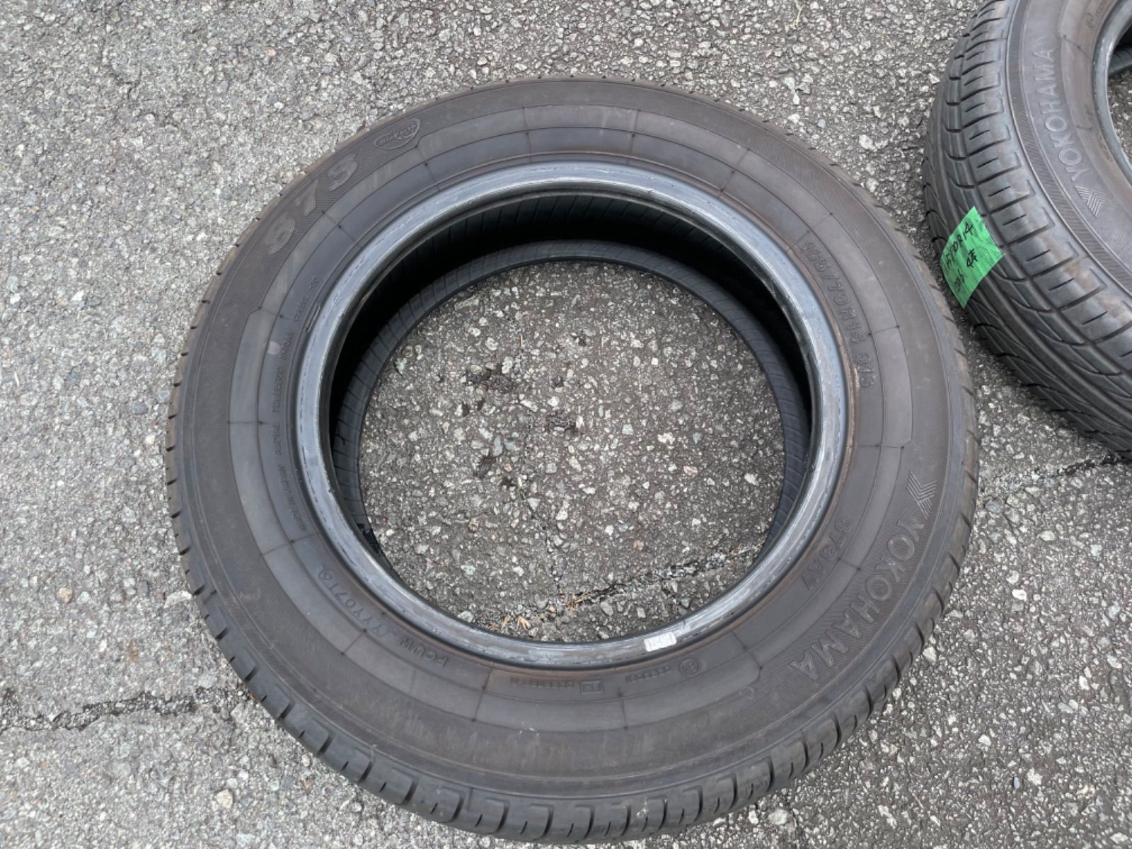 F0152］中古タイヤ4本セット！165/70R14 ヨコハマS73 2016年製造！送料  